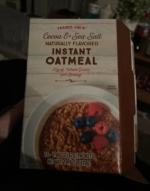 Is it GERD Friendly? Trader Joe's Cocoa & Sea Salt Flavored Instant Oatmeal