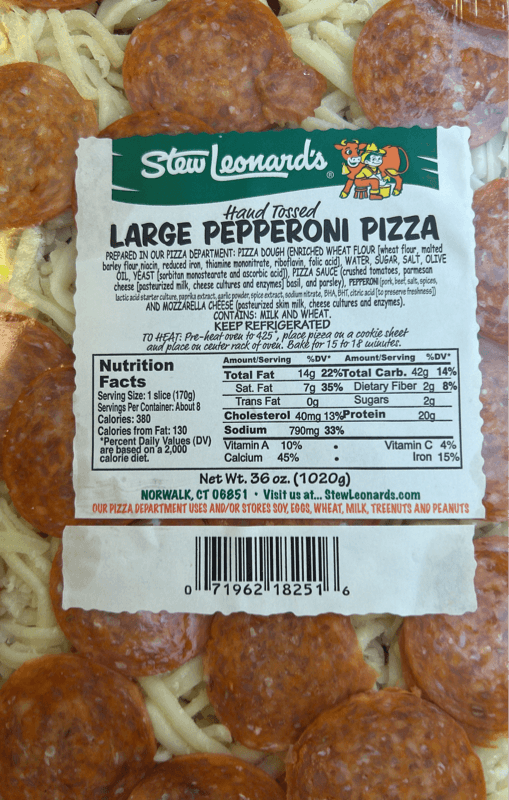 Stew Leonard'S Hand Tossed Large Pepperoni Pizza
