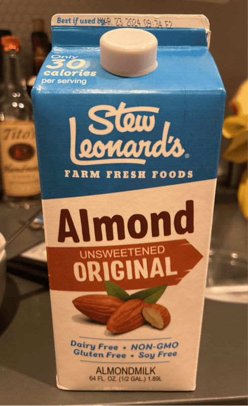 Stew Leonard'S Unsweetened Original Almondmilk