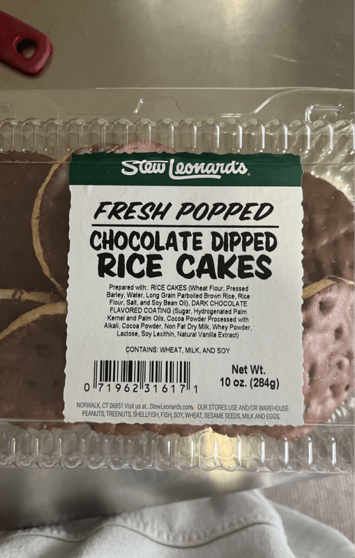 Stew Leonard'S Fresh Popped Chocolate Dipped Rice Cakes