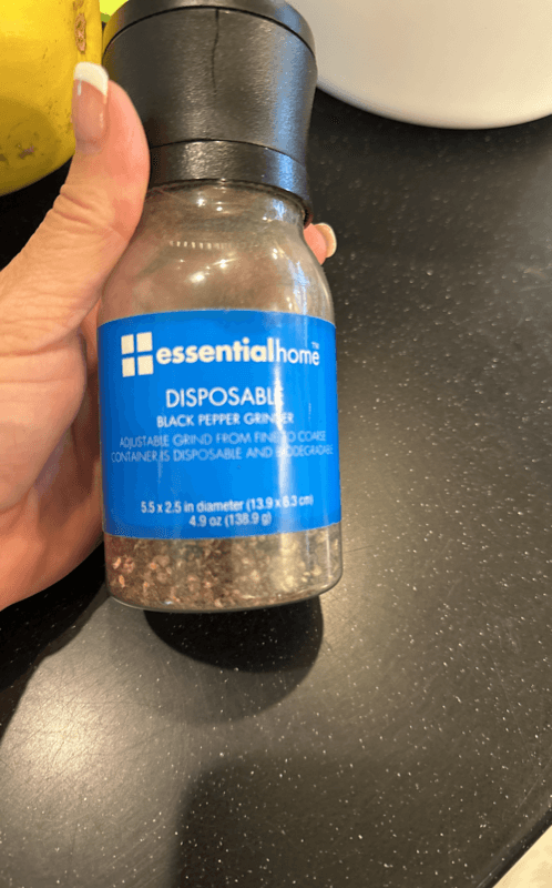 Essentialhome Disposable Black Pepper Grinder