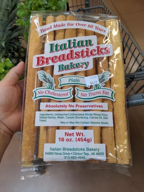 Italian Breadsticks Bakery Plain Breadsticks