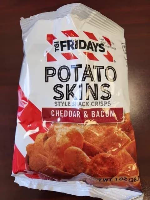 Tgi Fridays Potato Skins Cheddar & Bacon Style Snack Crisps