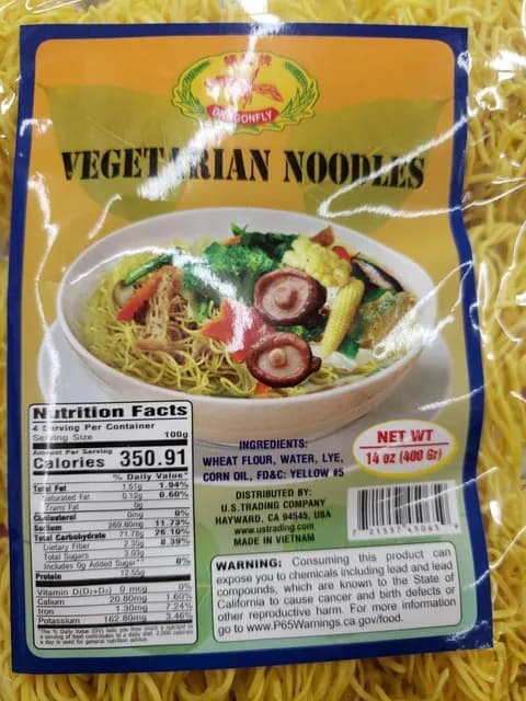 Dragonfly Vegetarian Noodles