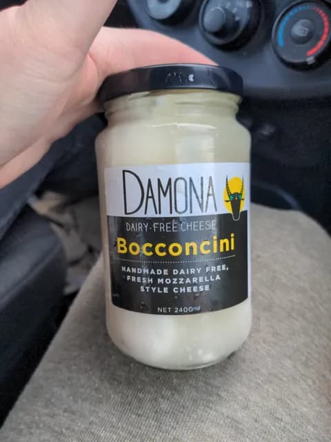 Damona Dairy-Free Cheese Bocconcini Handmade Dairy Free, Fresh Mozzarella Style Cheese