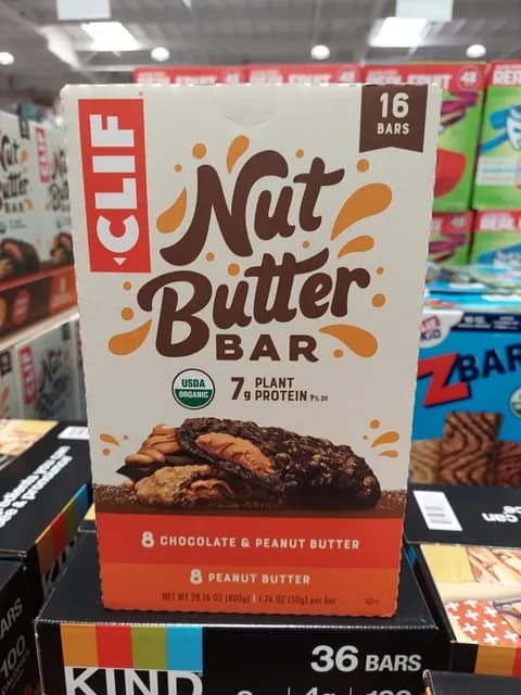 Clif Nut Butter Bar, Peanut Butter And Chocolate & Peanut Butter Flavors