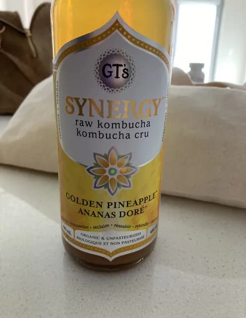 Gt'S Synergy Golden Pineapple Raw Kombucha