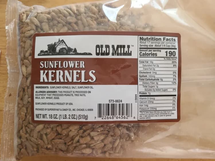 Old Mill Sunflower Kernels