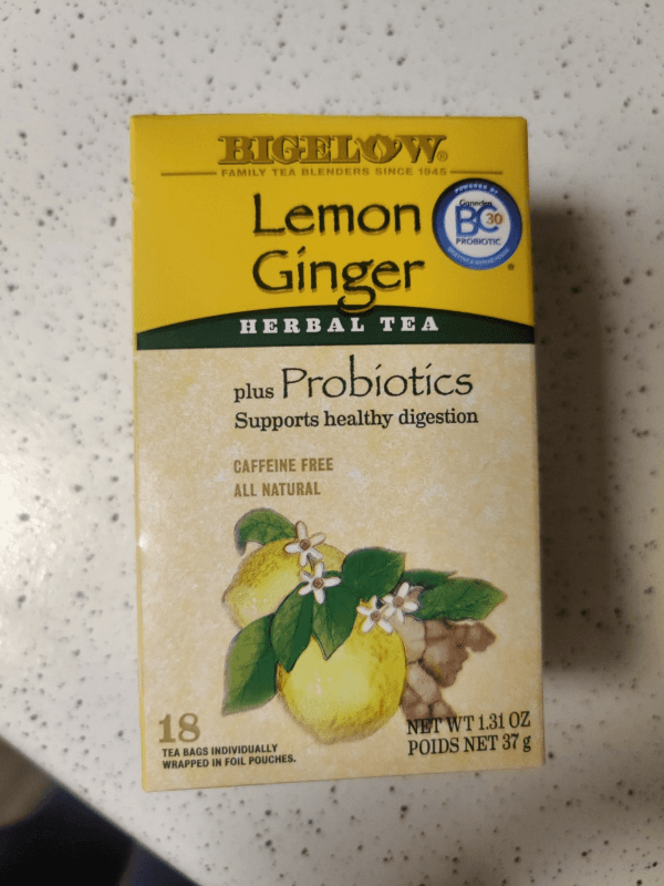 Bigelow Lemon Ginger Plus Probiotics Herbal Tea