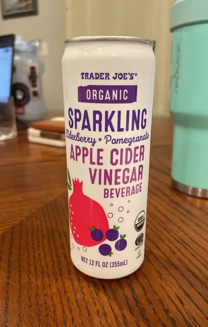 Trader Joe'S Organic Sparkling Elderberry & Pomegranate Apple Cider Vinegar Beverage