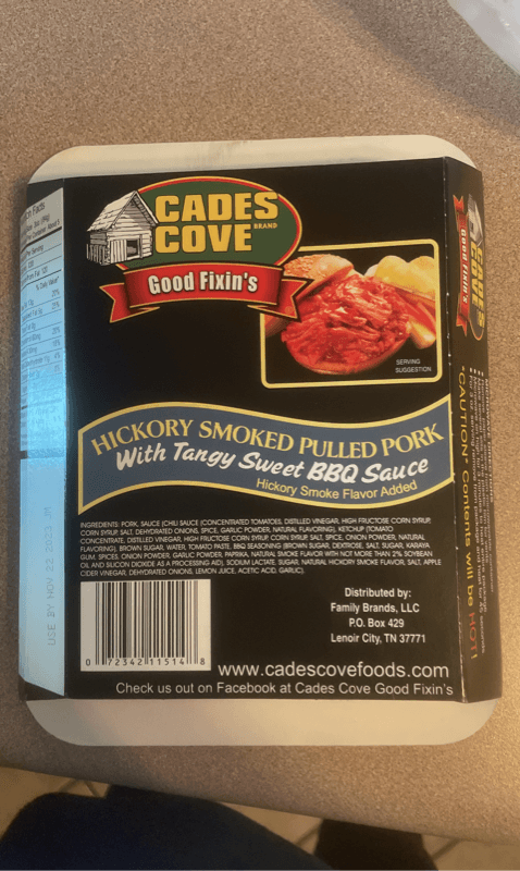 Cades Cove Good Fixin'S Hickory Smoked Pulled Pork With Tangy Sweet Bbq Sauce