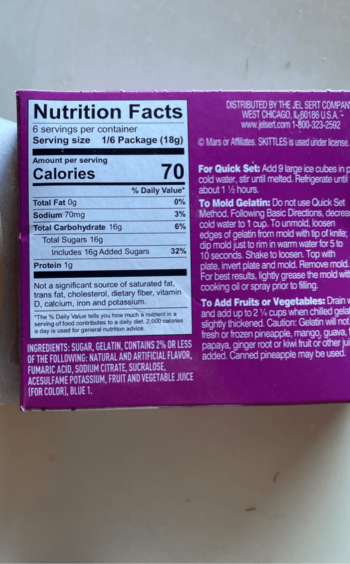 Skittles Wild Berry Gelatin Dessert Mix