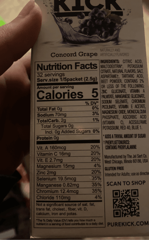 Pure Kick Concord Grape Flavored Hydration Pitcher