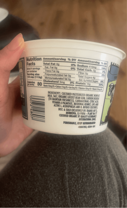 Trader Joe'S Organic Fat Free Cottage Cheese