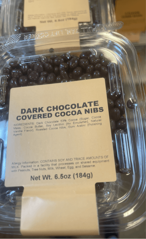 Dark Chocolate Covered Cocoa Nibs