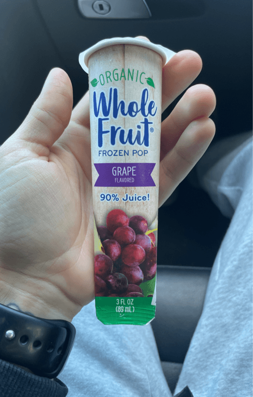 Whole Fruit Organic Grape Flavored  Pop