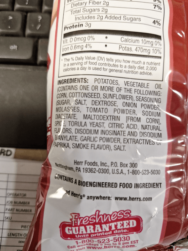 Herr'S Baby Back Ribs Potato Chips