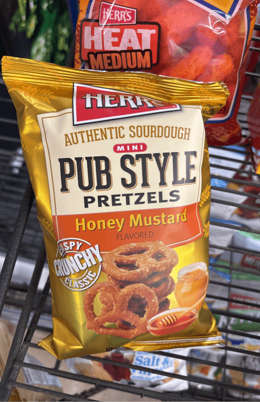 Herr'S Authentic Sourdough Mini Pub Style Pretzels Honey Mustard