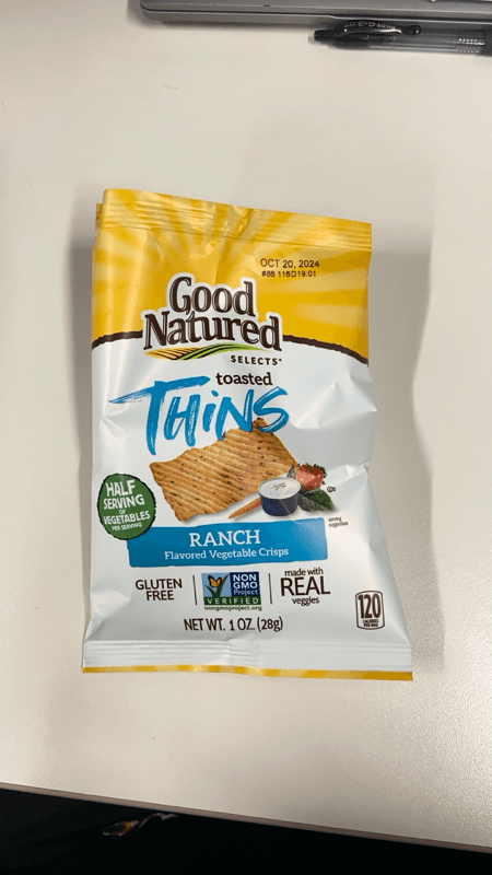Good Natured Selects Toasted Thins Ranch Flavored Vegetable Crisps
