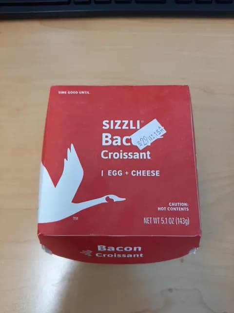 Sizzli Bacon Croissant Egg + Cheese
