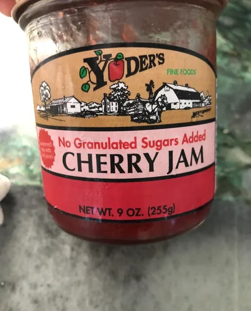 Yoder'S Cherry Jam No Granulated Sugars Added