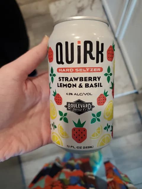 Boulevard Beverage Co. Quirk Strawberry Lemon & Basil Hard Seltzer
