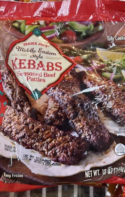 Trader Joe'S Middle Eastern Style Kebabs Seasoned Beef Patties
