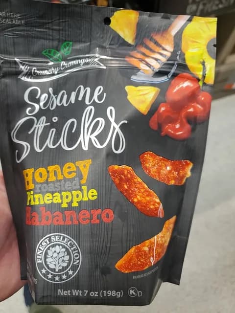 Crunchy Cravings Sesame Sticks Honey Roasted Pineapple Habanero