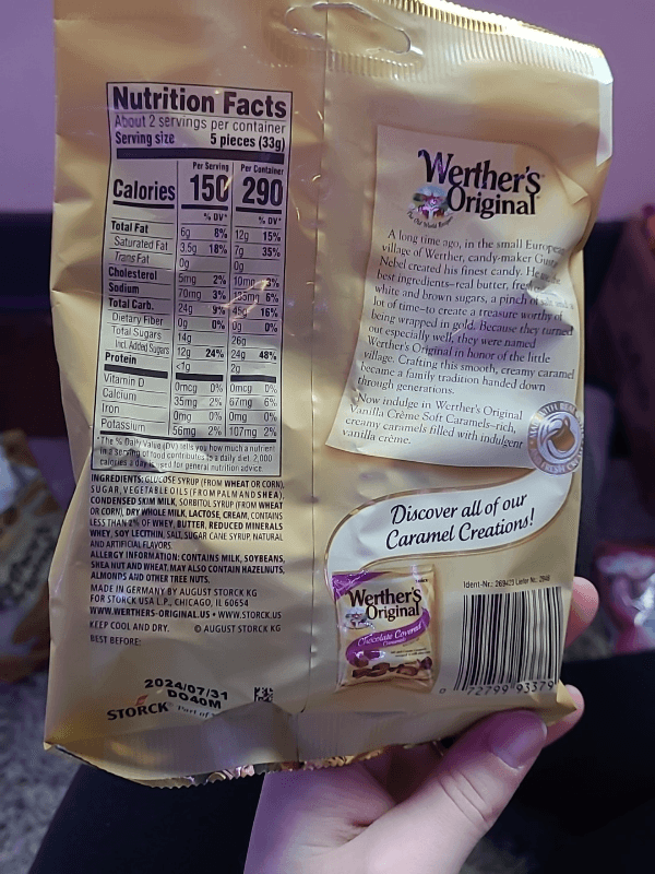Werther'S Original Vanilla Creme Soft Caramels