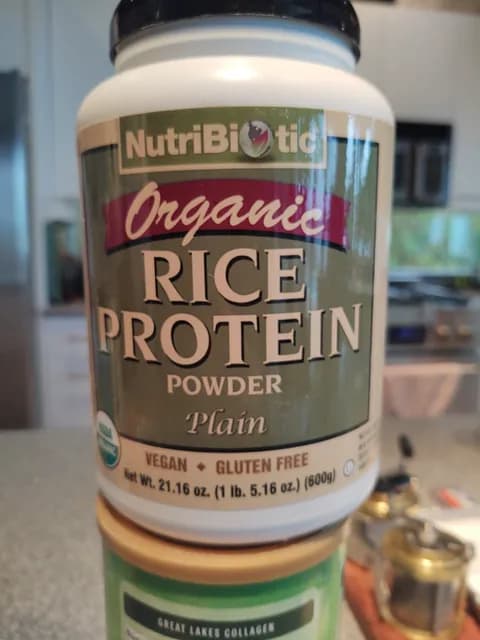 Nutribiotic Organic Rice Protein Powder Plain