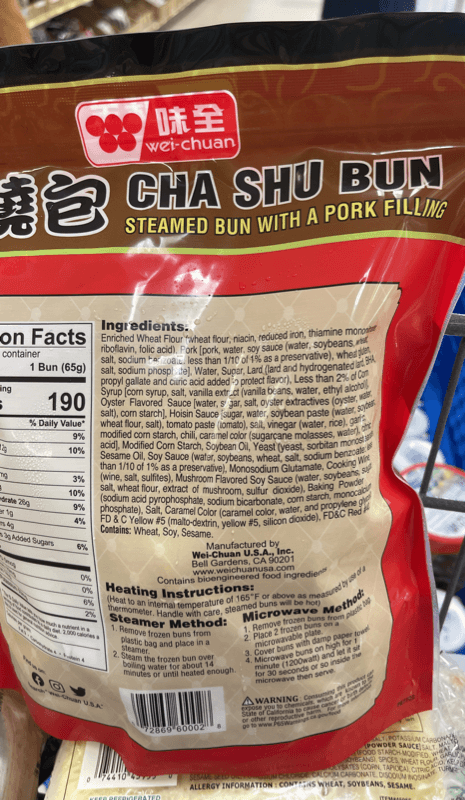 Wei Chuan Cha Shu Bun Steamed Bun