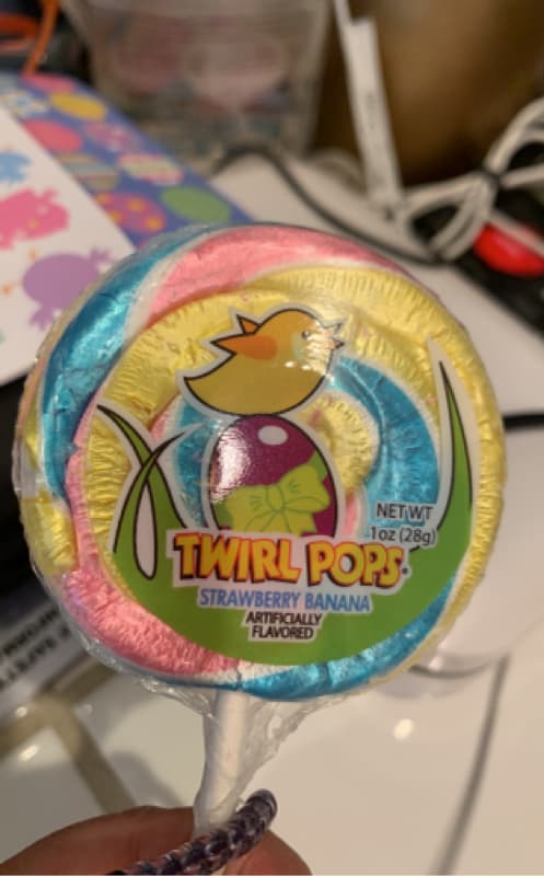 Twirl Pops Strawberry Banana Candy