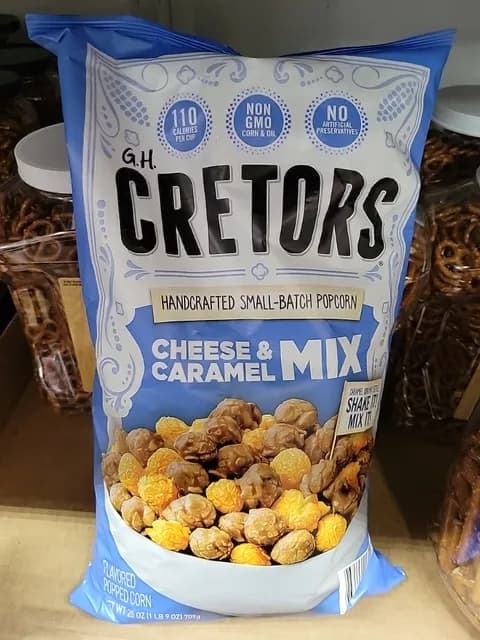 G.H. Cretors Cheese & Caramel Mix Flavored Popped Corn