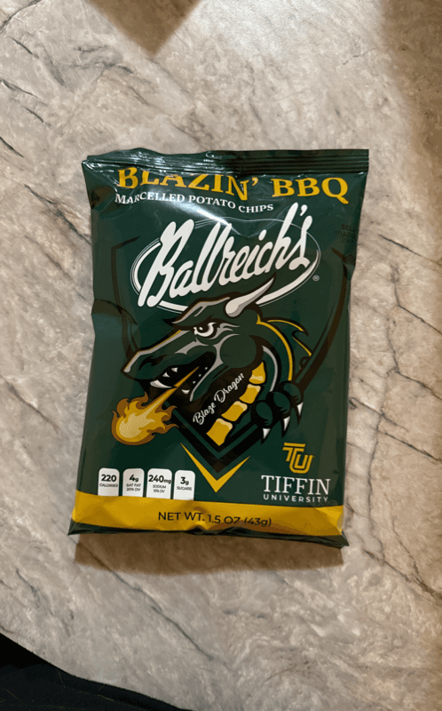 Ballreich'S Tiffin University Blazin’ Bbq Potato Chips