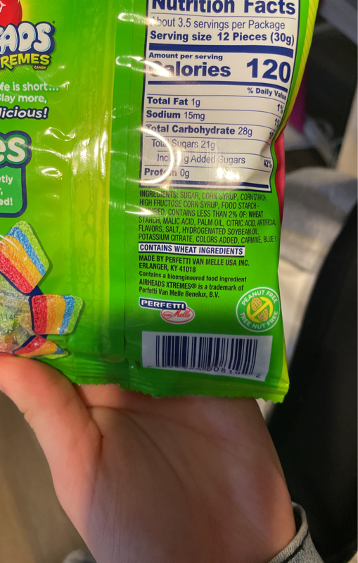 Is it Vegetarian? Airheads Xtremes Bites