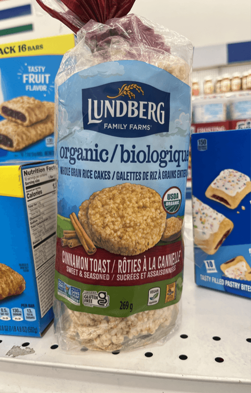 Lundberg Family Farms Organic Whole Grain Rice Cakes Cinnamon Toast Sweet & Seasoned