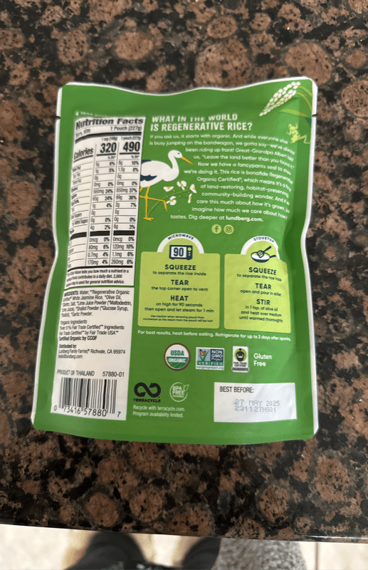 Lundberg Family Farms Cilantro Lime Rice