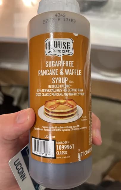 House Recipe Sugar Free Pancake & Waffle Syrup