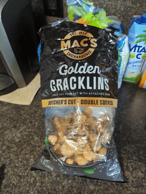 Mac'S Chicharrones Butcher'S Cut Golden Cracklins