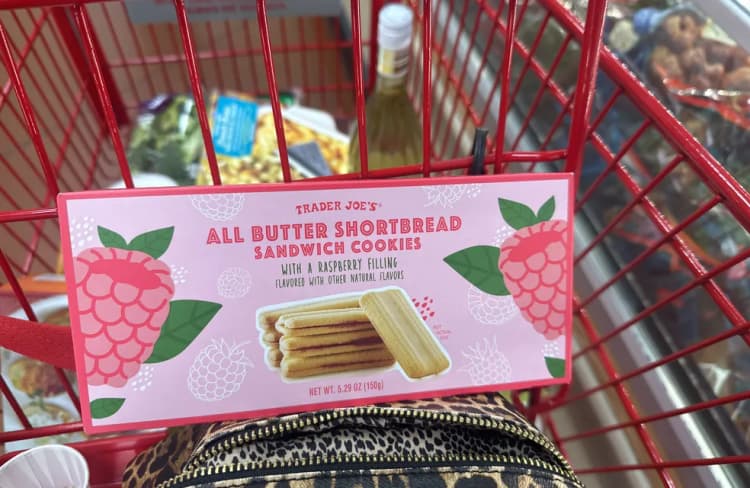 Trader Joe'S All Butter Shortbread Sandwich Cookies With Raspberry Filling