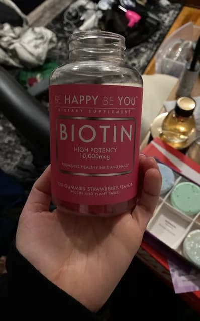 Be Happy Be You Strawberry Flavor Biotin 10,000Mcg 120 Gummies