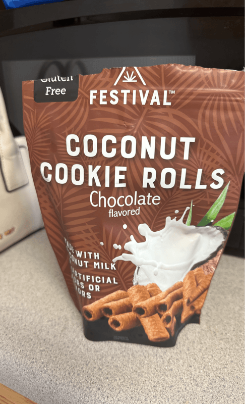 Festival Chocolate Coconut Cookie Rolls
