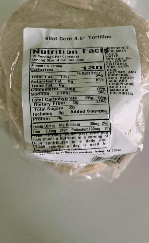  Corn 4.5" Tortillas