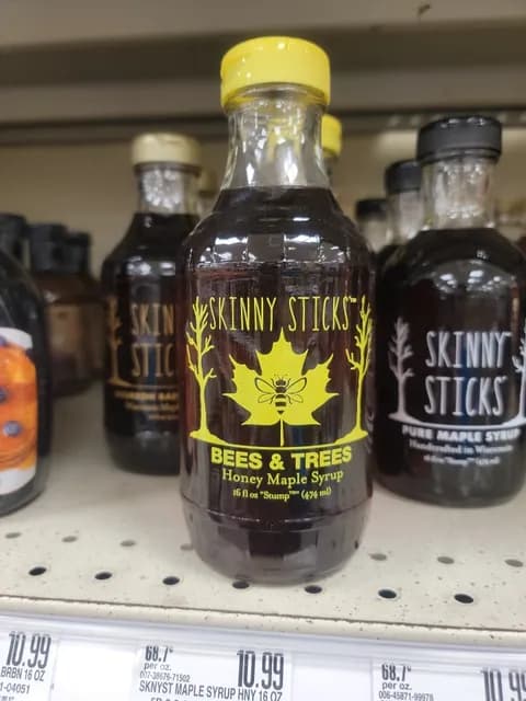 Skinny Sticks Bees & Trees Honey Maple Syrup