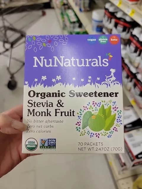Nunaturals Organic Sweetener Stevia & Monk Fruit