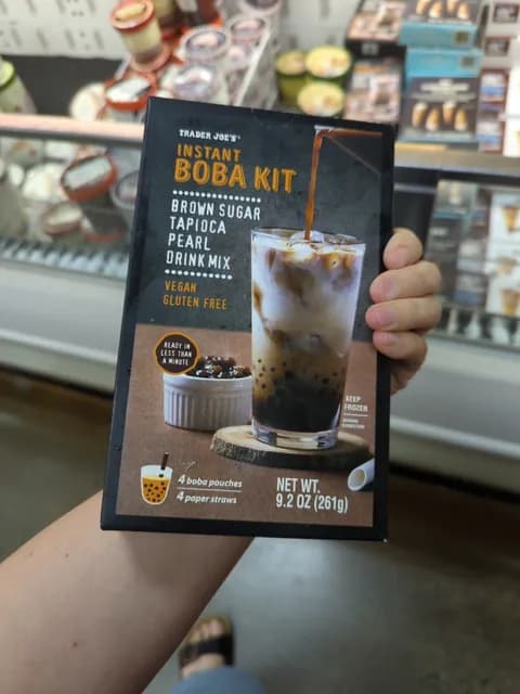 Is it Caffeine Free? Trader Joe's Instant Boba Kit Brown Sugar Tapioca Pearl Drink Mix