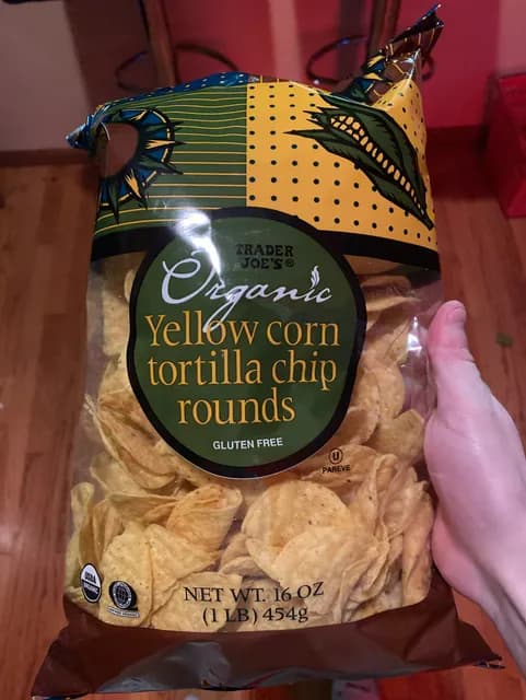 Trader Joe's Organic Gluten Free Yellow Corn Tortilla Chip Rounds