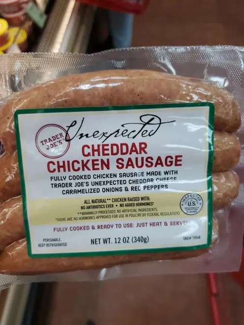 Trader Joe'S Unexpected Cheddar Chicken Sausage