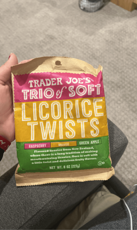 Trader Joe'S Licorice Twists Trio Of Soft Raspberry Mango Green Apple