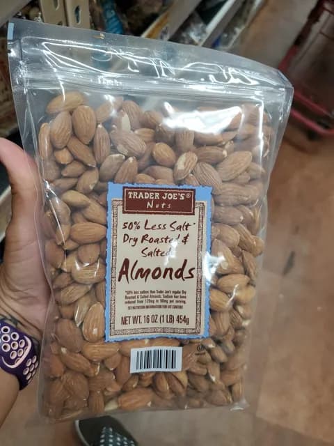 Trader Joe'S 50% Less Salt Dry Roasted & Salted Almonds